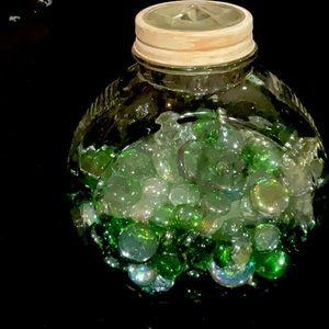 Glass rocks in a jar